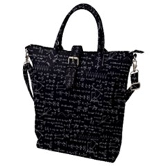 Math-equations-formulas-pattern Buckle Top Tote Bag by Simbadda