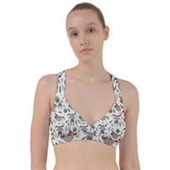 Seamless-pattern-with-cute-sloths Sweetheart Sports Bra by Simbadda