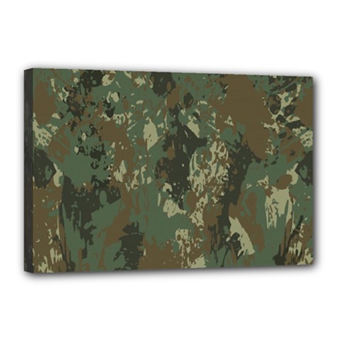 Camouflage-splatters-background Canvas 18  X 12  (stretched) by Simbadda