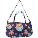 Owl-stars-pattern-background Removable Strap Handbag View2