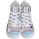 Sketch Line Art Doodles Design Kids  Hi-Top Skate Sneakers View1