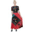 Gaming Console Video Button Up Short Sleeve Maxi Dress View2