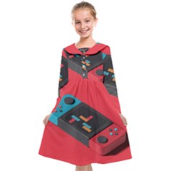 Gaming Console Video Kids  Midi Sailor Dress by Grandong