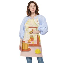 Tea Pot Cup Drawing Pocket Apron by Grandong