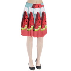 Strawberries Fruit Pleated Skirt by Grandong