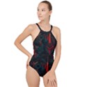 A Dark City Vector High Neck One Piece Swimsuit View1