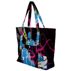 Sneakers Shoes Patterns Bright Zip Up Canvas Bag by Proyonanggan