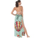 Seahorse Seashell Starfish Shell Maxi Chiffon Tie-Up Sarong View2