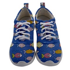 Sea Fish Blue Submarine Animal Women Athletic Shoes by Proyonanggan