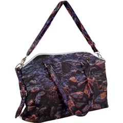 Twilight Treasures: Rocky Beachscape  Canvas Crossbody Bag by dflcprintsclothing