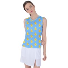 Rubber Duck Pattern Women s Sleeveless Sports Top by Valentinaart