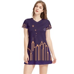 Skyscraper Town Urban Towers Women s Sports Skirt by Bangk1t