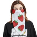 Seamless Pattern Fresh Strawberry Face Covering Bandana (Triangle) View1