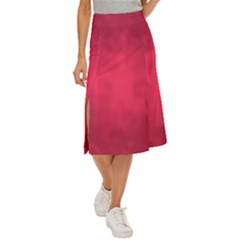 Amaranth Turbulance Cameurut Midi Panel Skirt by imanmulyana