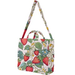 Strawberry Fruit Square Shoulder Tote Bag by Amaryn4rt