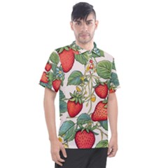 Strawberry Fruit Men s Polo Tee by Amaryn4rt