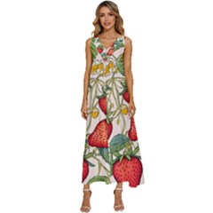 Strawberry Fruit V-neck Sleeveless Loose Fit Overalls by Amaryn4rt