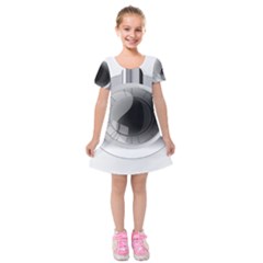 Washing Machines Home Electronic Kids  Short Sleeve Velvet Dress by pakminggu