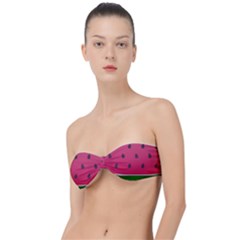 Watermelon Fruit Summer Red Fresh Food Healthy Classic Bandeau Bikini Top  by pakminggu