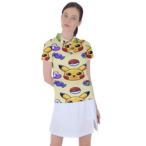 Pikachu Women s Polo Tee by artworkshop