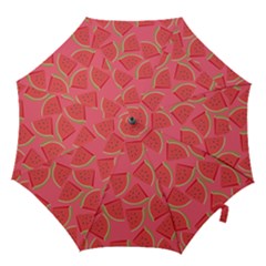 Watermelon Background Watermelon Wallpaper Hook Handle Umbrellas (large) by pakminggu