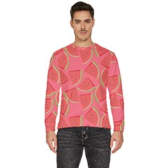 Watermelon Background Watermelon Wallpaper Men s Fleece Sweatshirt by pakminggu