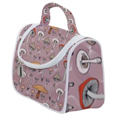 Mushrooms Autumn Fall Pattern Seamless Decorative Satchel Handbag by pakminggu