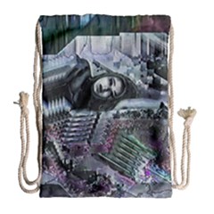 Cyberpunk Drama Drawstring Bag (large) by MRNStudios