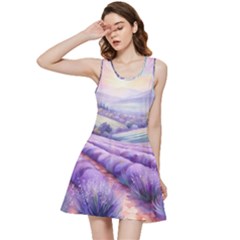 Lavender Flower Tree Inside Out Racerback Dress by Ravend