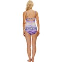 Lavender Flower Tree Knot Front One-Piece Swimsuit View4