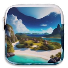 Beach Island Nature Mini Square Pouch by Ravend