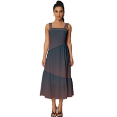 Sky Gradient Square Neckline Tiered Midi Dress by artworkshop