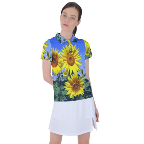 Sunflower Gift Women s Polo Tee by artworkshop