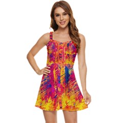 Various Colors Ruffle Edge Bra Cup Chiffon Mini Dress by artworkshop