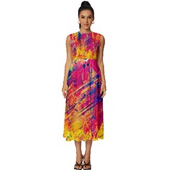 Various Colors Sleeveless Round Neck Midi Dress by artworkshop