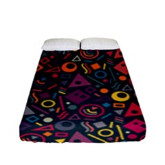 Doodle Pattern Fitted Sheet (full/ Double Size) by Grandong