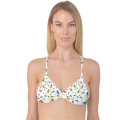 Vector Baby Dino Seamless Pattern Reversible Tri Bikini Top by Grandong