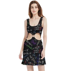 Mathematics  Physics Maths Math Pattern Velour Cutout Dress by Grandong