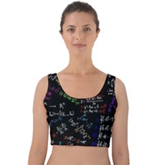 Mathematics  Physics Maths Math Pattern Velvet Crop Top by Grandong