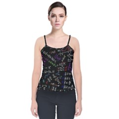 Mathematics  Physics Maths Math Pattern Velvet Spaghetti Strap Top by Grandong