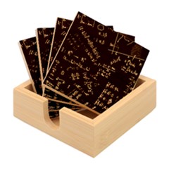 Mathematics  Physics Maths Math Pattern Bamboo Coaster Set by Grandong