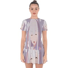 Emilia Rezero Drop Hem Mini Chiffon Dress by artworkshop