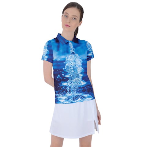 Water Blue Wallpaper Women s Polo Tee by artworkshop