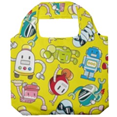 Robot Pattern Foldable Grocery Recycle Bag by Grandong