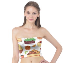 Dessert And Cake For Food Pattern Tube Top by Grandong