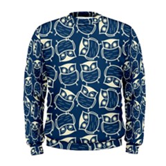 Cute Seamless Owl Background Pattern Men s Sweatshirt by Grandong