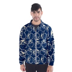 Cute Seamless Owl Background Pattern Men s Windbreaker by Grandong