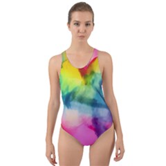 Heart Design Cut-out Back One Piece Swimsuit by Trending