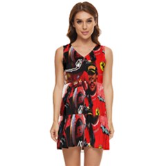 Carlos Sainz Tiered Sleeveless Mini Dress by Boster123