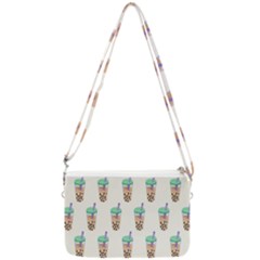 Cute Boba Double Gusset Crossbody Bag by artworkshop